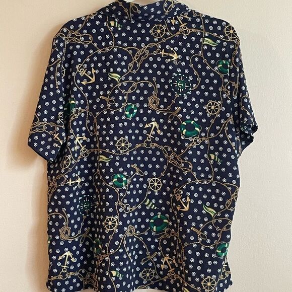 Bon Worth nautical novelty navy button down collar shirt - Picture 5 of 8